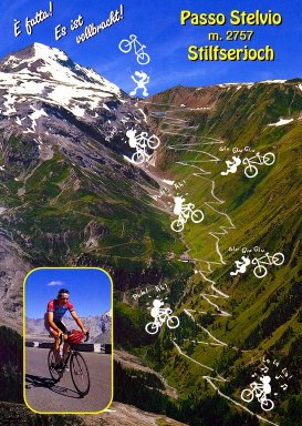 Wycieczka 2. Za cel obrana została przełęcz Stelvio - tu widać ostatnie 800 metrów przewyższenia.