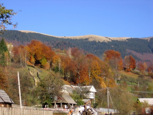 Pierwszy widok na Połoninę Piskonii