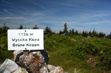 Na szczyt trafiliśmy wąską ścieżką - na wszelki wypadek kontrolowałem sytuację SmartGPSNavigatorem w telefonie