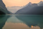 Lake Louise - zachodzące słońce