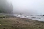 Sombrio beach - jest odpływ i gładka woda